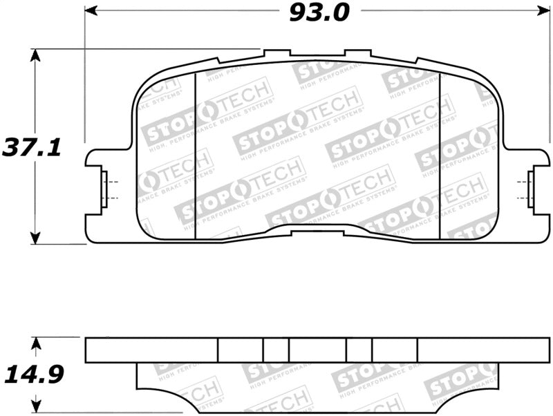 StopTech Premium Ceramic Brake Pads - 308.08850