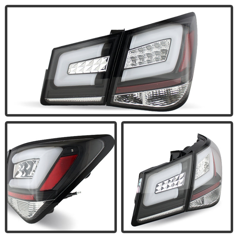 Spyder Chevy Cruze 2011-2014 Light Bar LED Tail Lights Black ALT-YD-CCRZ11-LBLED-BK SPYDER