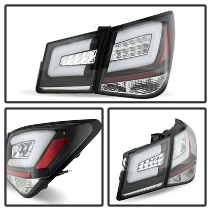 Spyder Chevy Cruze 2011-2014 Light Bar LED Tail Lights Black ALT-YD-CCRZ11-LBLED-BK SPYDER