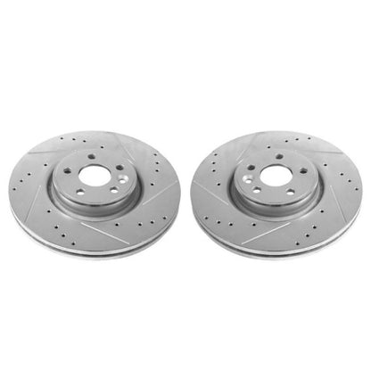 Power Stop 12-18 Volvo S60 Front Evolution Drilled & Slotted Rotors - Pair PowerStop