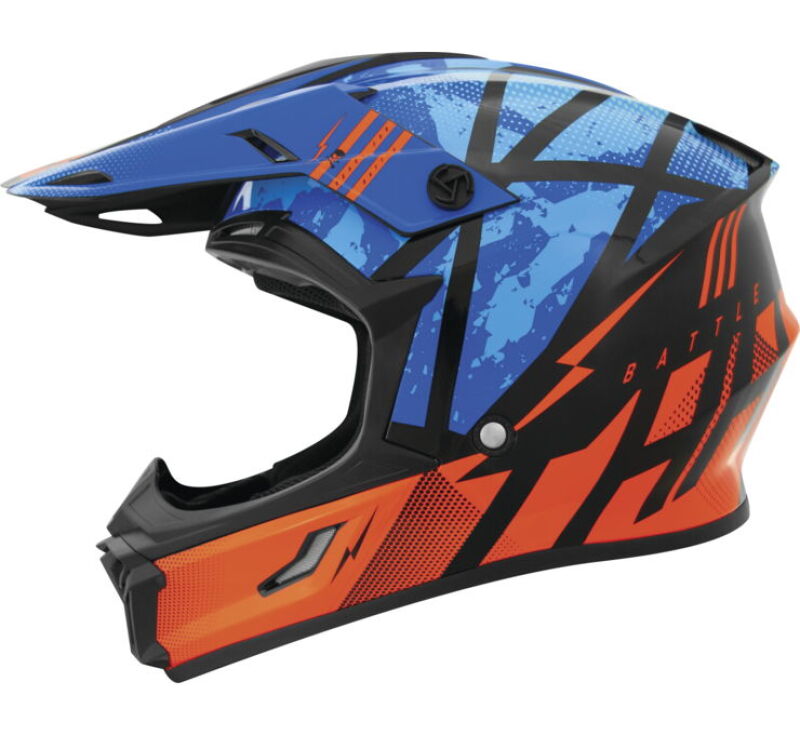 THH Helmets T710X Battle Blu/Org Xs
