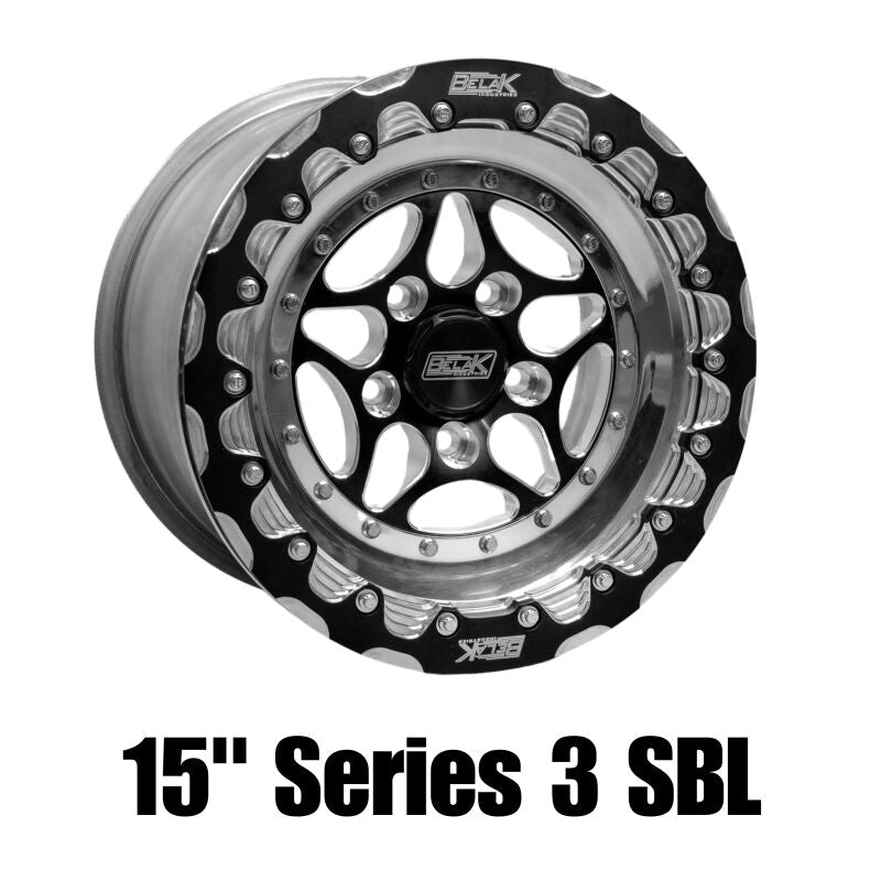 Belak 15x8 / 5in BS / 5x100 BP / High Pad / Series 3 Wheel - Single Beadlock Billet Outer Lip