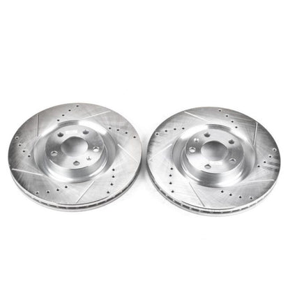 Power Stop 04-09 Audi S4 Front Evolution Drilled & Slotted Rotors - Pair PowerStop
