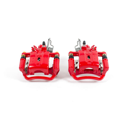 Power Stop 2001 Infiniti I30 Rear Red Calipers w/Brackets - Pair PowerStop