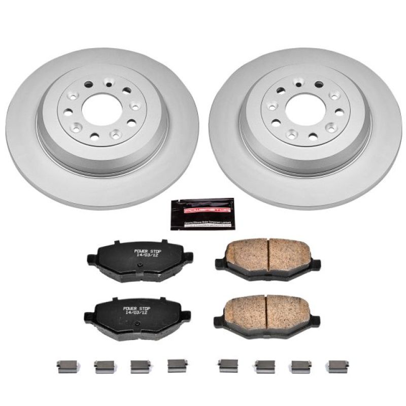 Power Stop 11-15 Ford Edge Rear Z17 Evolution Geomet Coated Brake Kit PowerStop