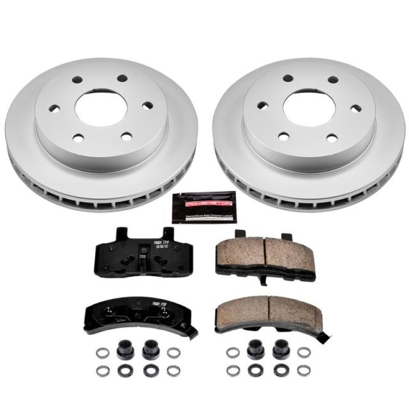 Power Stop 99-00 Cadillac Escalade Front Z17 Evolution Geomet Coated Brake Kit PowerStop