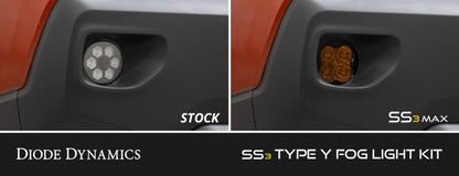 Diode Dynamics SS3 SAE Type Y Fog Light Kit - Yellow SAE Fog