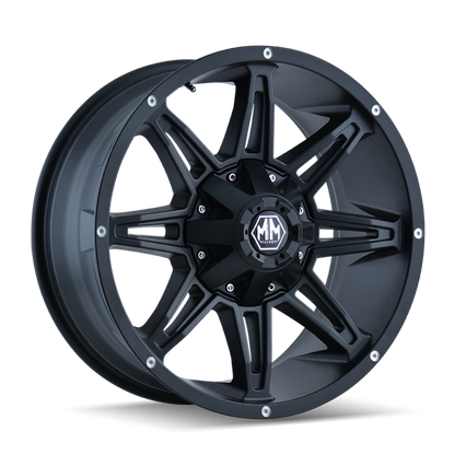 Mayhem 8090 Rampage 20x10 / 8x165.1 BP / -25mm Offset / 130.8mm Hub Matte Black Wheel