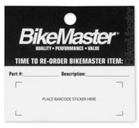 BikeMaster Bmaster Reorder Tags(50Per Pk) 370212
