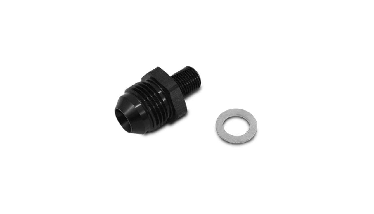 Vibrant -6AN to M16 x 1.5 Metric Straight Adapter – Black Anodized (16619)