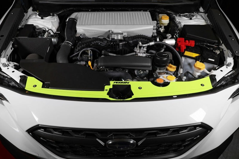 Perrin 22-23 Subaru WRX Radiator Shroud - Neon Yellow Perrin Performance