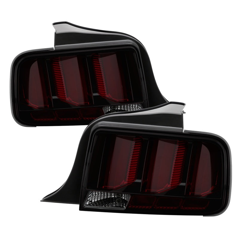 Spyder 05-09 Ford Mustang (Red Light Bar) LED Tail Lights - Smoke ALT-YD-FM05V3-RBLED-SM SPYDER