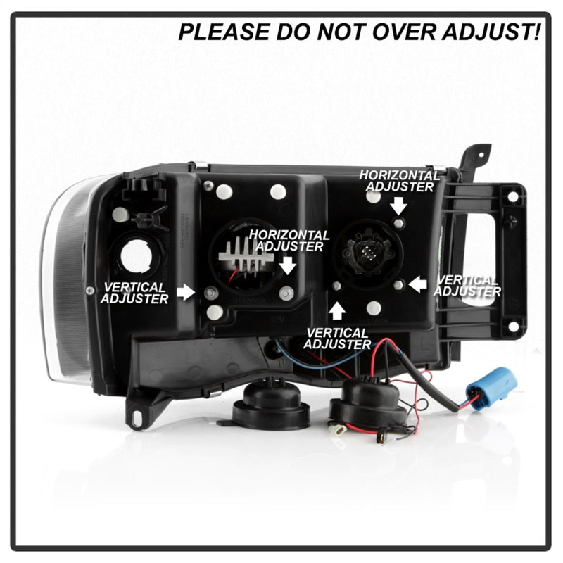 Spyder Dodge Ram 1500 02-05/Ram 2500/3500 03-05 High-Power LED Headlights - Black PRO-YD-DR02V2PL-BK SPYDER