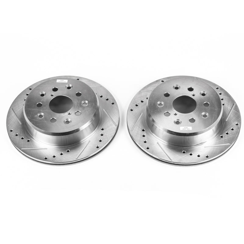 Power Stop 93-97 Lexus GS300 Rear Evolution Drilled & Slotted Rotors - Pair PowerStop