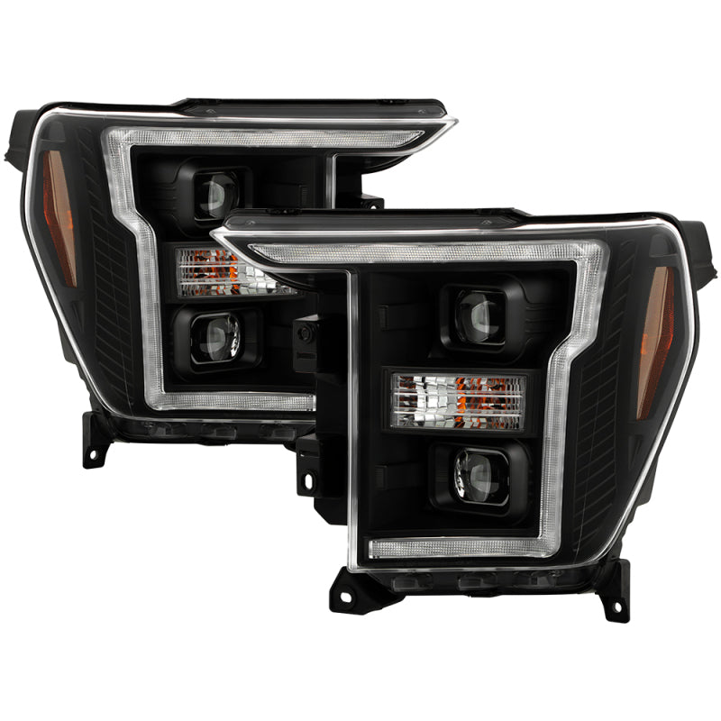 Spyder Signature 20-21 Ford F150 (Halogen Model) Proj. Headlights - Black (PRO-YD-FF15021HALSI-BK) SPYDER
