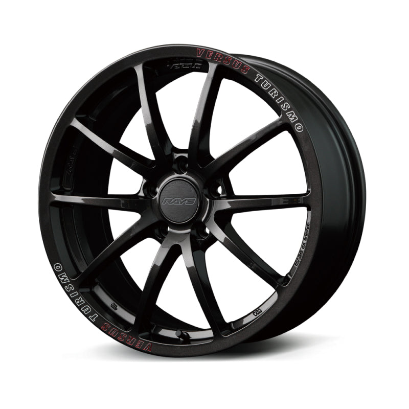 Versus VT125S 18X9.5 +45 5-120 Super Dark Gunmetal/MC/RAP (Red Clear)