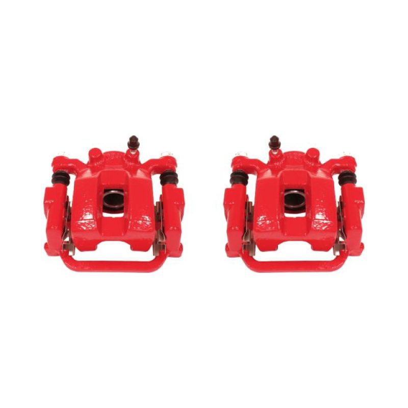 Power Stop 03-08 Infiniti FX35 Rear Red Calipers w/Brackets - Pair PowerStop