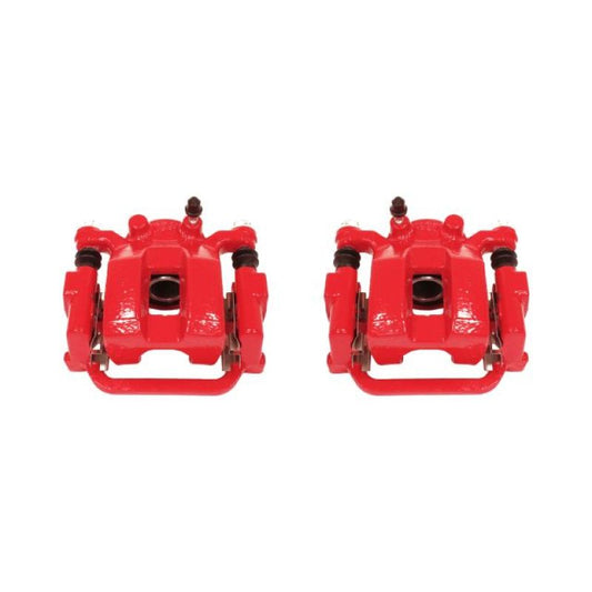 Power Stop 03-08 Infiniti FX35 Rear Red Calipers w/Brackets - Pair PowerStop