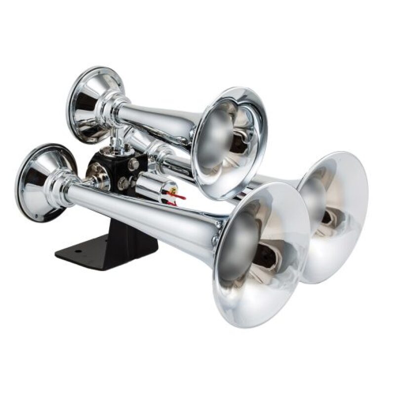 Kleinn Chrome Triple Horn/ 13.5In/11.75In/8.5In- Chrome-Plated High Impact ABS