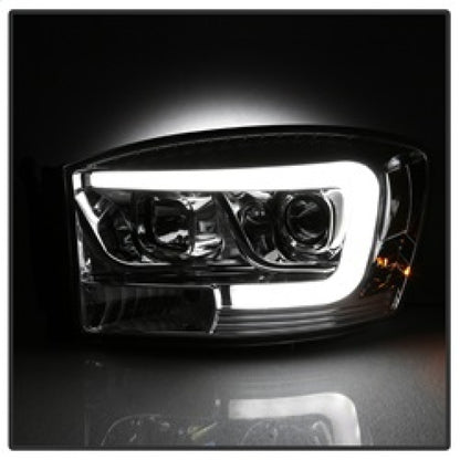 Spyder Dodge Ram 1500 06-08 V2 Projector Headlights - Light Bar DRL - Chrome (PRO-YD-DR06V2-LB-C) SPYDER