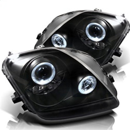 Spyder Honda Prelude 97-01 Projector Headlights LED Halo Black High H1 Low H1 PRO-YD-HP97-HL-BK SPYDER