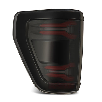 AlphaRex 21-23 Ford F-150 LUXX LED Tailights - Black Red w/ BLIS