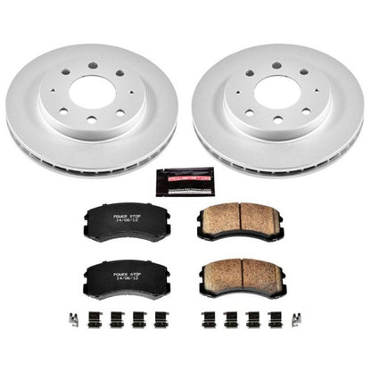 Power Stop 02-07 Mitsubishi Lancer Front Z17 Evolution Geomet Coated Brake Kit PowerStop