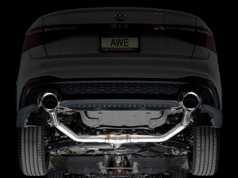 AWE 22-25 Volkswagen Jetta GLI Track Edition Exhaust - Chrome Silver Tips