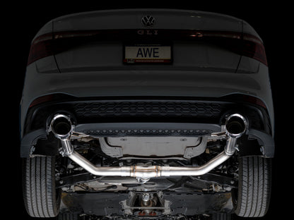 AWE 22-25 Volkswagen Jetta GLI Track Edition Exhaust - Chrome Silver Tips