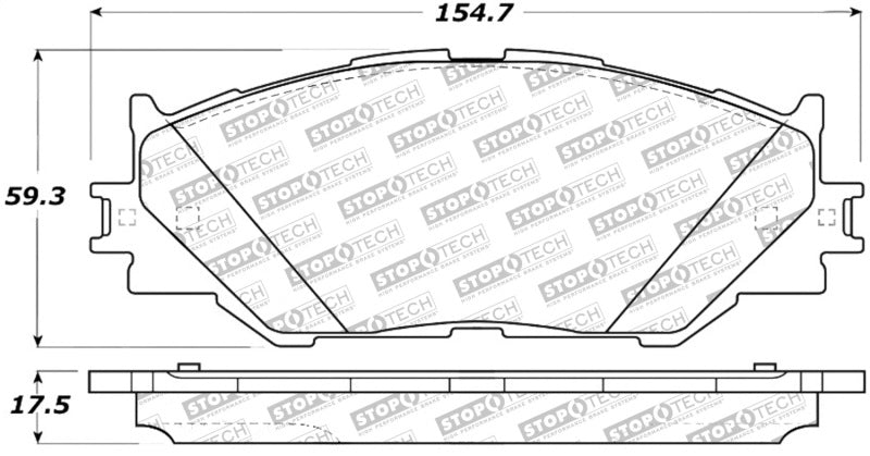 StopTech Street Disc Rear Brake Pads - 305.11780