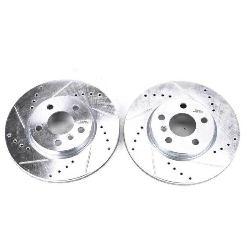 Power Stop 2014 Mini Cooper Front Evolution Drilled & Slotted Rotors - Pair PowerStop