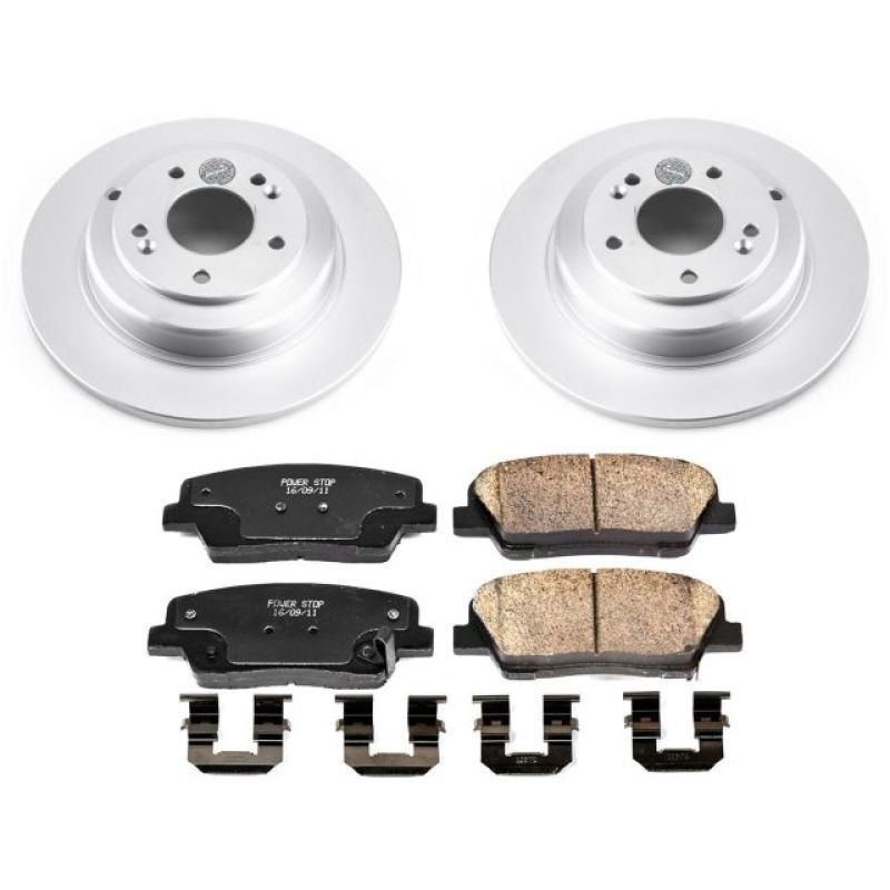Power Stop 10-16 Hyundai Genesis Coupe Rear Z17 Evolution Geomet Coated Brake Kit PowerStop