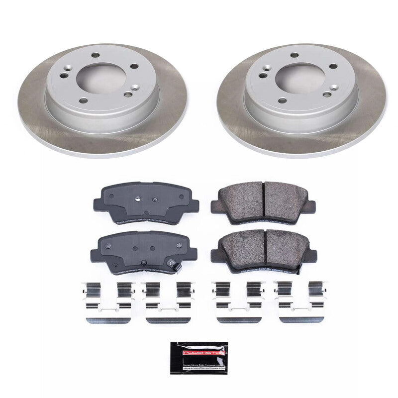 Power Stop 14-16 Kia Soul Rear Semi-Coated Rotor Kit PowerStop