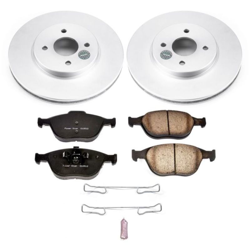 Power Stop 02-04 Ford Focus Front Z17 Evolution Geomet Coated Brake Kit PowerStop