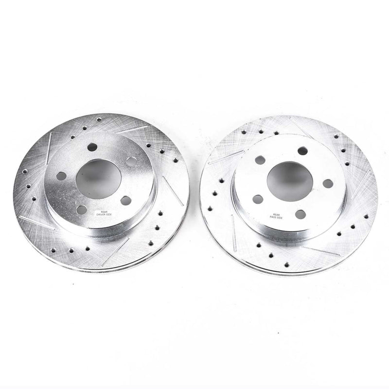 Power Stop 93-97 Ford Thunderbird Rear Evolution Drilled & Slotted Rotors - Pair PowerStop