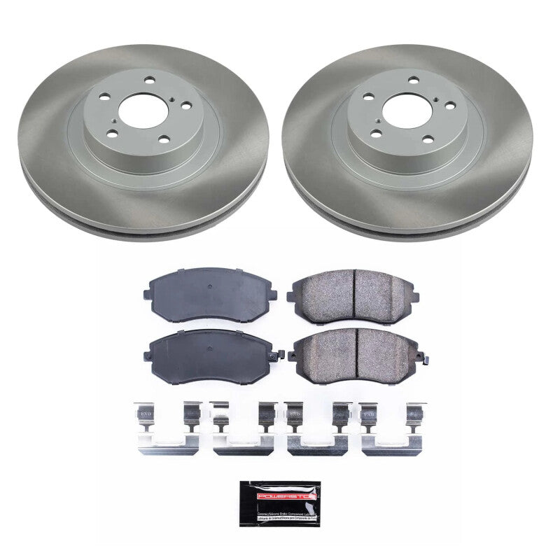 Power Stop 05-12 Subaru Outback Front Semi-Coated Rotor Kit PowerStop
