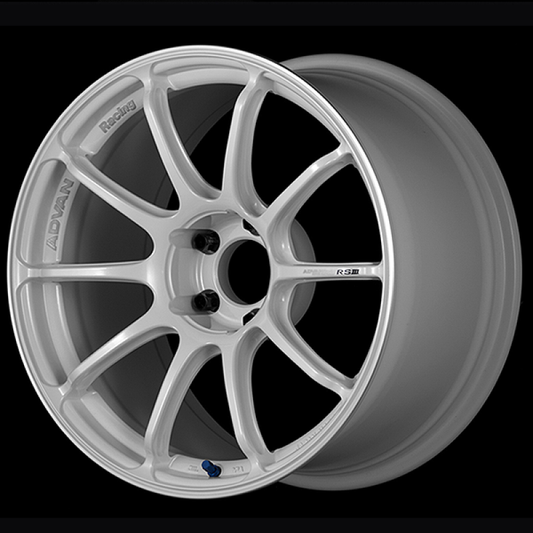 ADVAN Racing RSIII 18x9.5 +45 5x114.3 Wheel - White Metallic & Ring - YA38J45EWMR