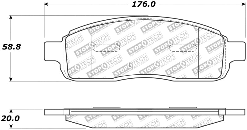 StopTech Premium Ceramic Front Brake Pads - 308.10110