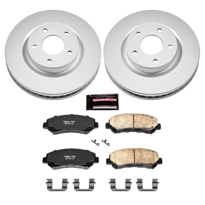 Power Stop 08-14 Nissan Rogue Front Z17 Evolution Geomet Coated Brake Kit PowerStop
