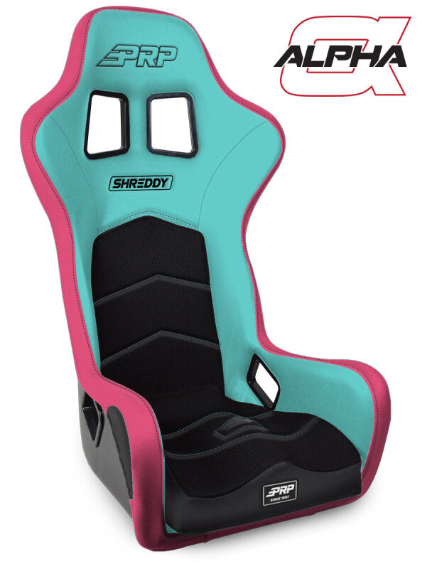 PRP Shreddy Alpha Composite Seat Black- Pink/Teal SHRDYA3901-02
