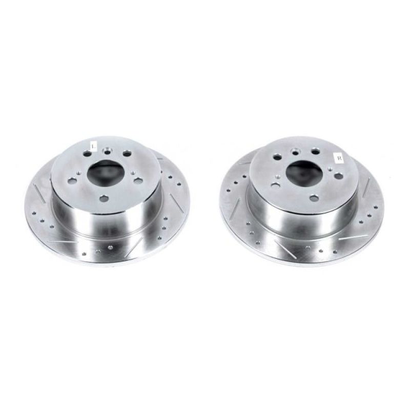 Power Stop 13-18 Lexus ES300h Rear Evolution Drilled & Slotted Rotors - Pair PowerStop