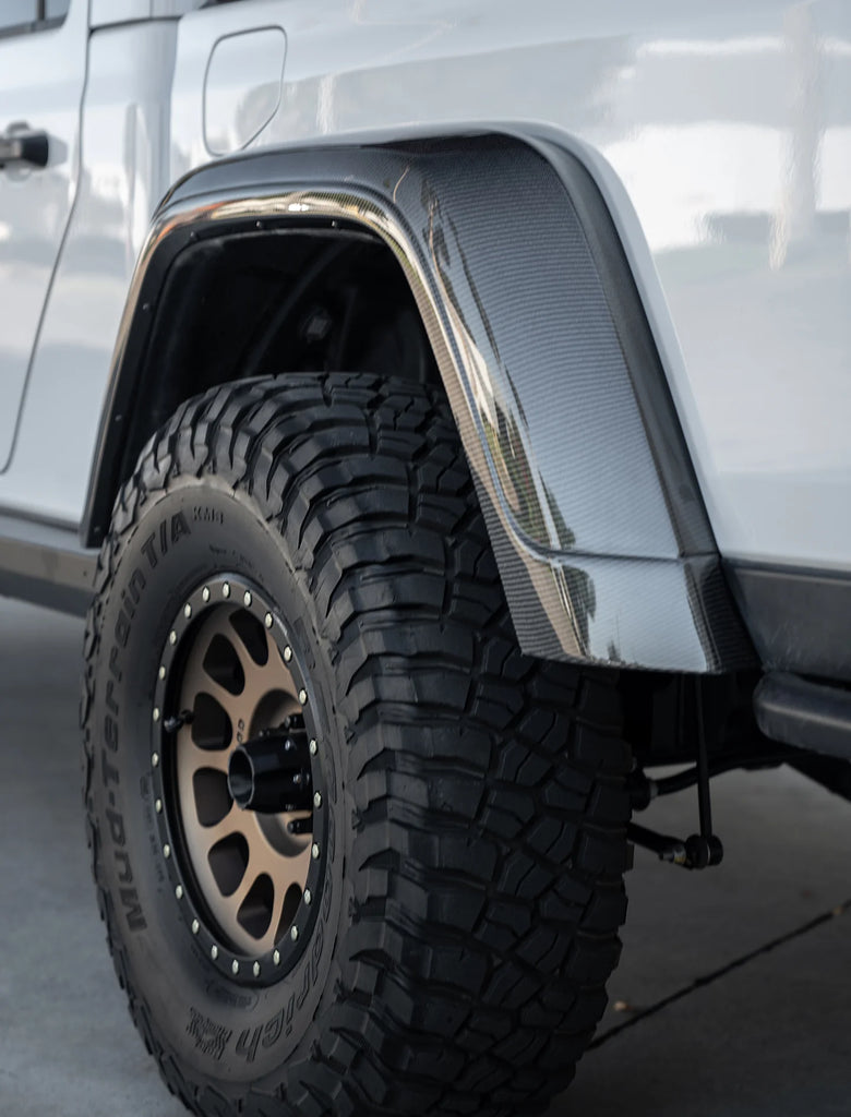 Anderson Composites 2020-2023 Jeep Gladiator (JT) Carbon Fiber Rear Fender Flares (Pair) - AC-FLR19JPJT-R