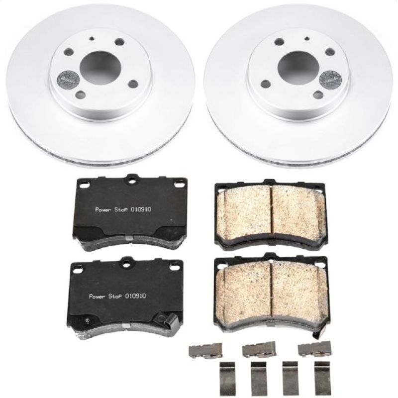 Power Stop 91-03 Ford Escort Front Z17 Evolution Geomet Coated Brake Kit PowerStop