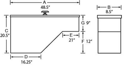 Tradesman Aluminum Fender Well Truck Tool Box (48in.) - Black Tradesman