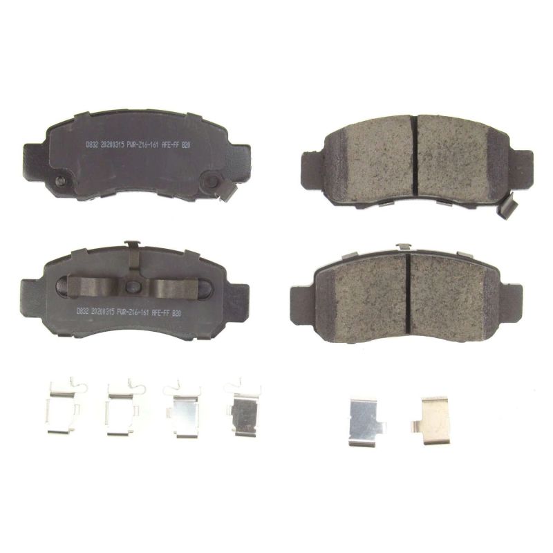 Power Stop 00-06 Honda Insight Front Z17 Evolution Ceramic Brake Pads w/Hardware PowerStop
