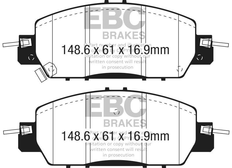 EBC Ultimax2 Front Brake Pads - UD1860 EBC