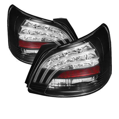 Spyder Toyota Yaris 07-09 4Dr LED Tail Lights Blk ALT-YD-TYA074D-LED-BK SPYDER