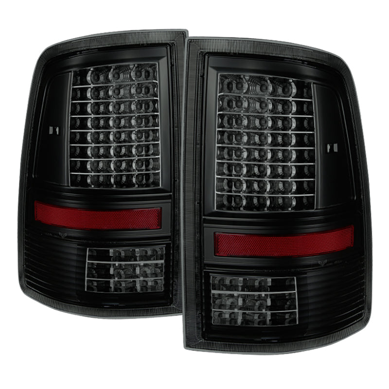 Xtune Dodge Ram 1500 09-14 LED Tail Lights Incandescent Model Black Smoke ALT-JH-DR09-LED-G2-BSM SPYDER