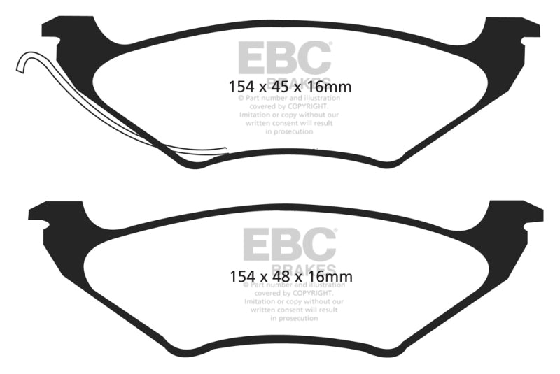 EBC GreenStuff Rear Brake Pads - DP61625/2 EBC