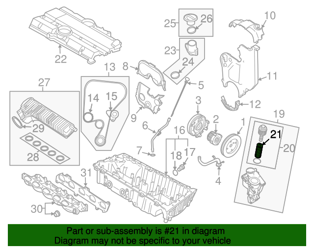 OEM Volvo Oil Filters C30 C70 S40 S60 V50 V60 2004-2013 (8692305) X1